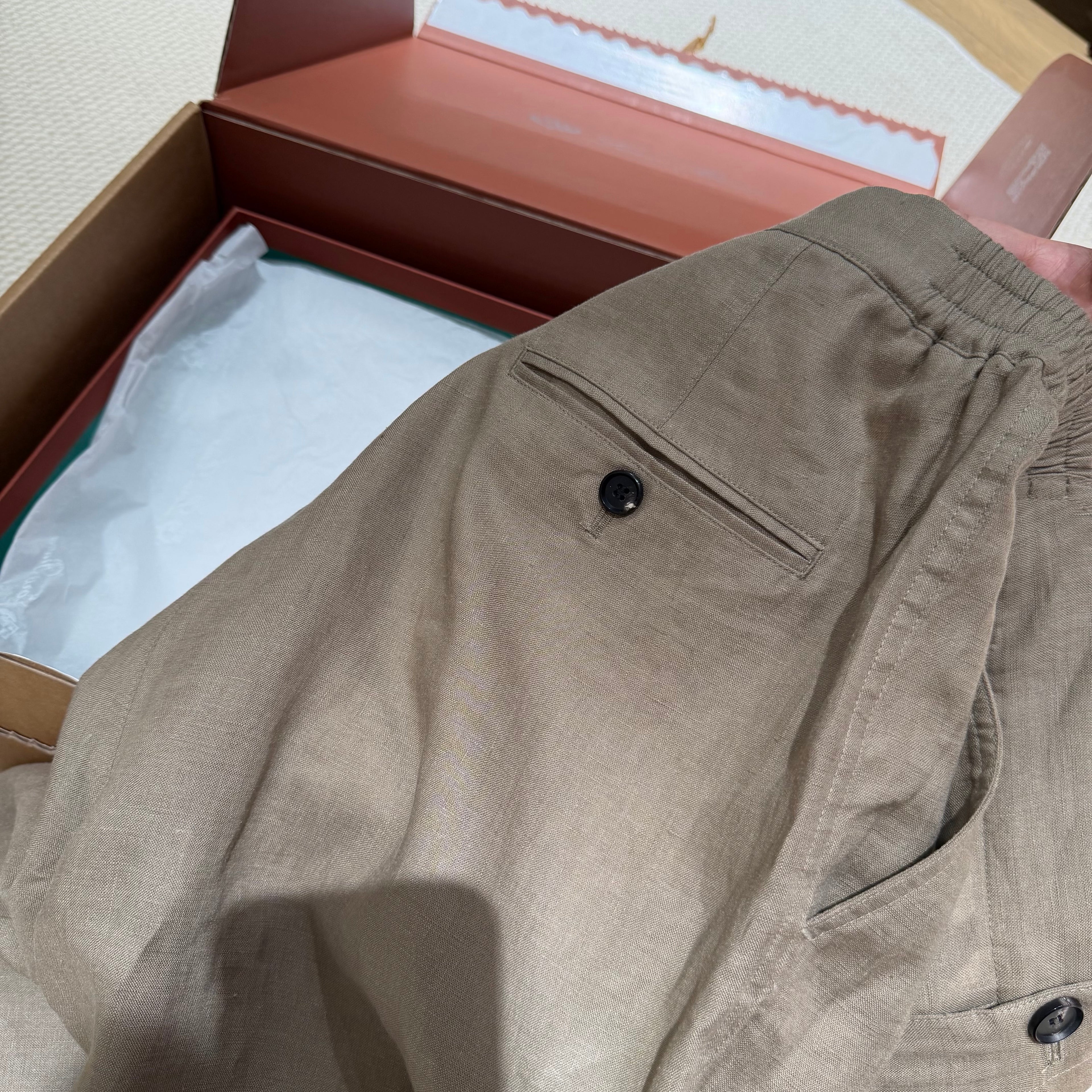 Premium European Linen Resort Set – Olive Taupe