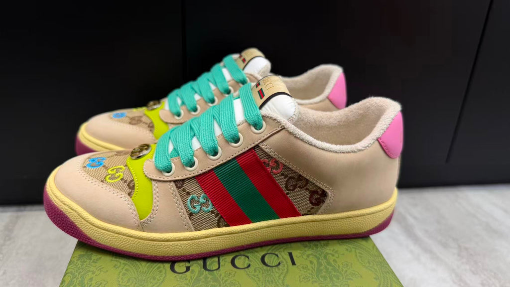 Signature Riviera Sneakers – Beige Multicolor