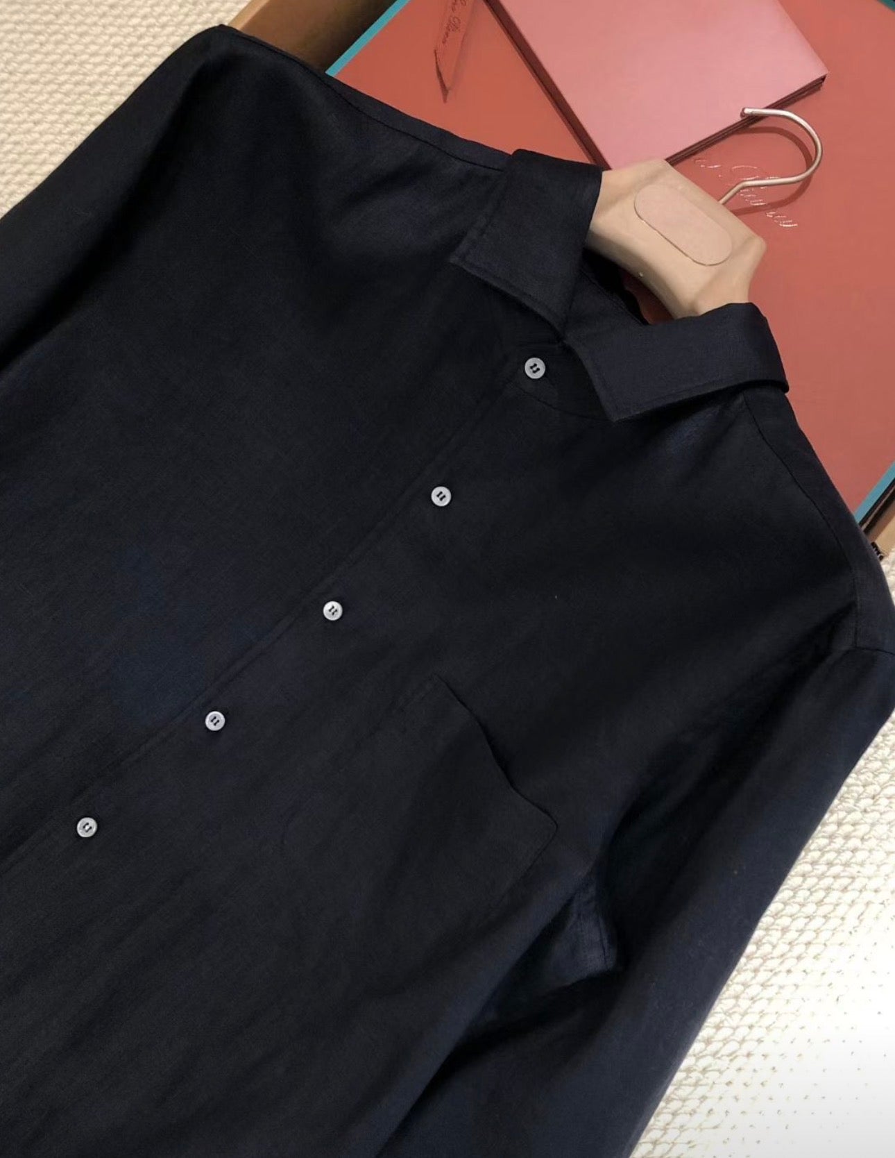 Premium European Linen Resort Set – Black Edition