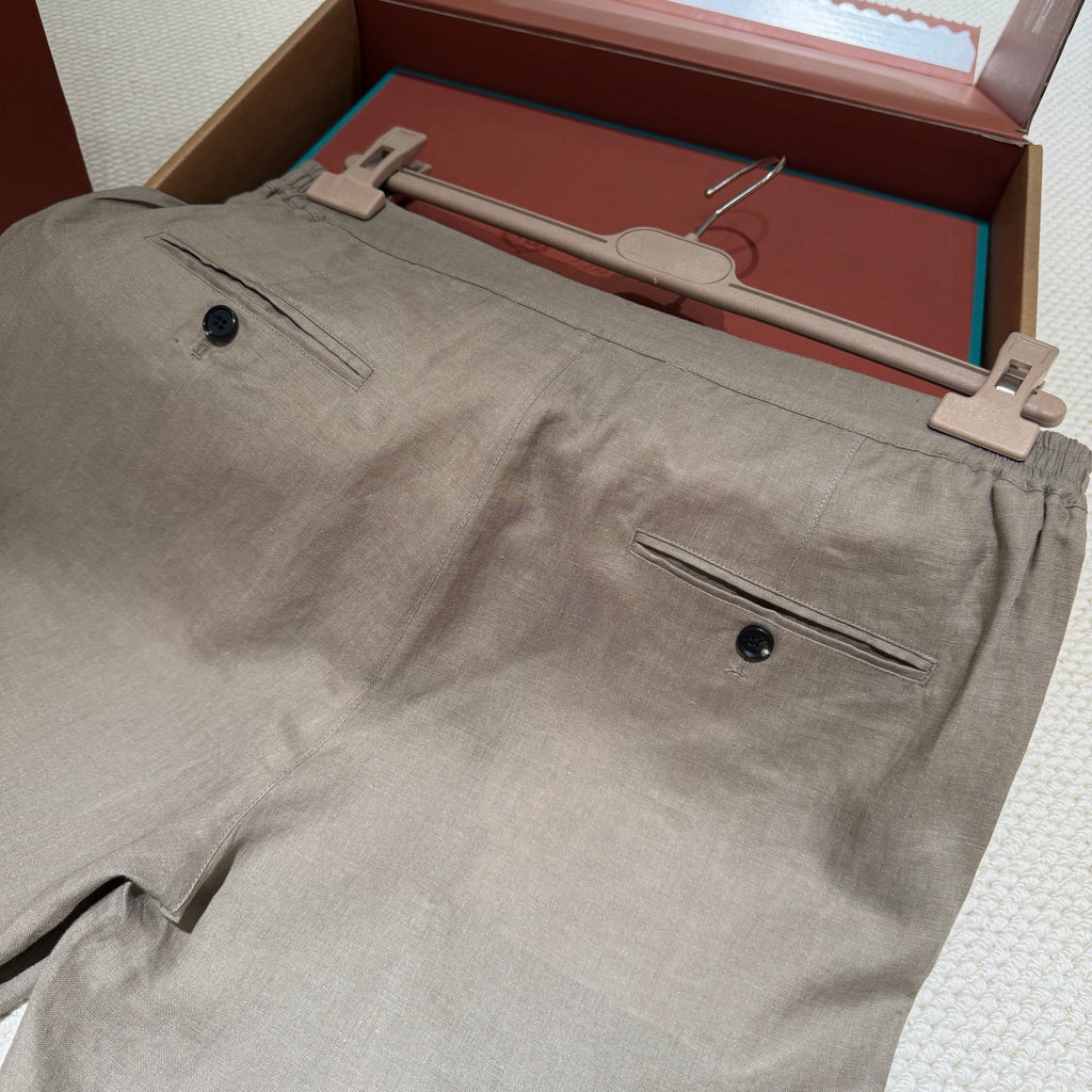 Premium European Linen Resort Set – Olive Taupe