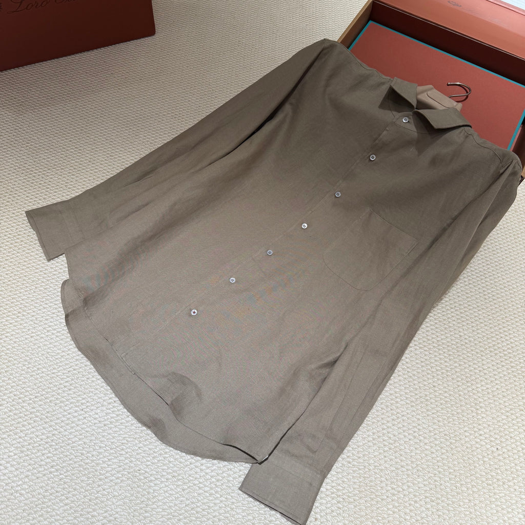 Premium European Linen Resort Set – Olive Taupe