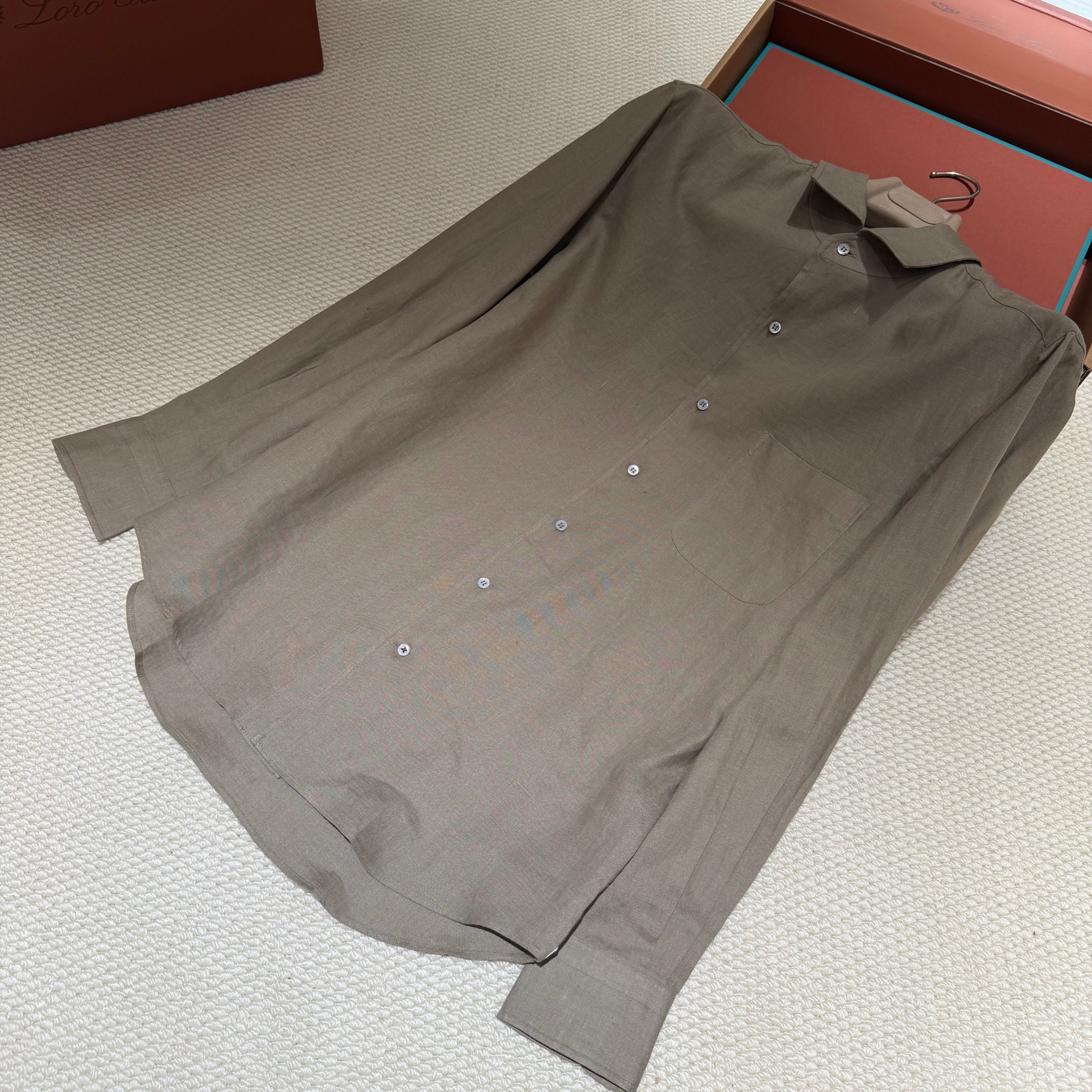 Premium European Linen Resort Set – Olive Taupe