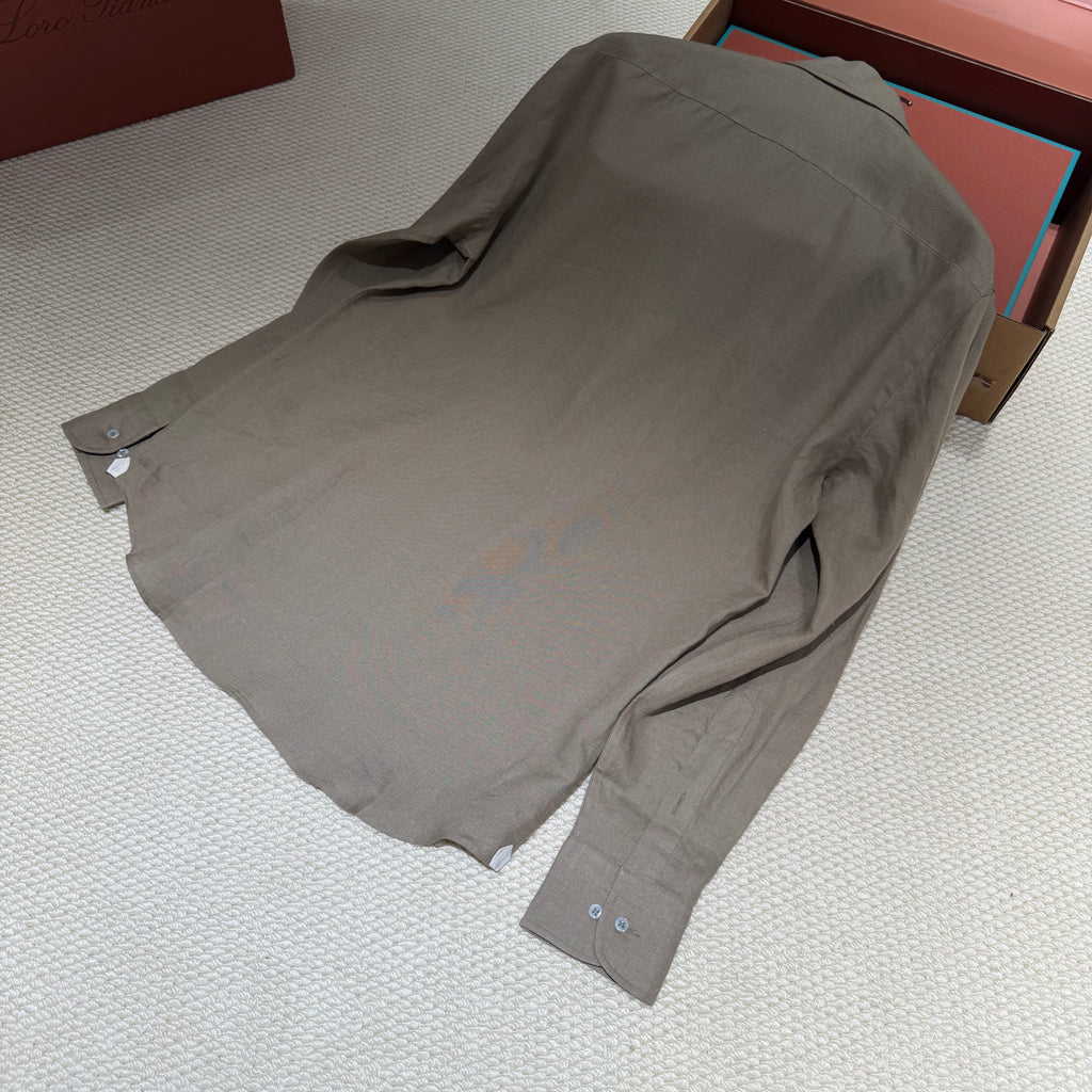 Premium European Linen Resort Set – Olive Taupe