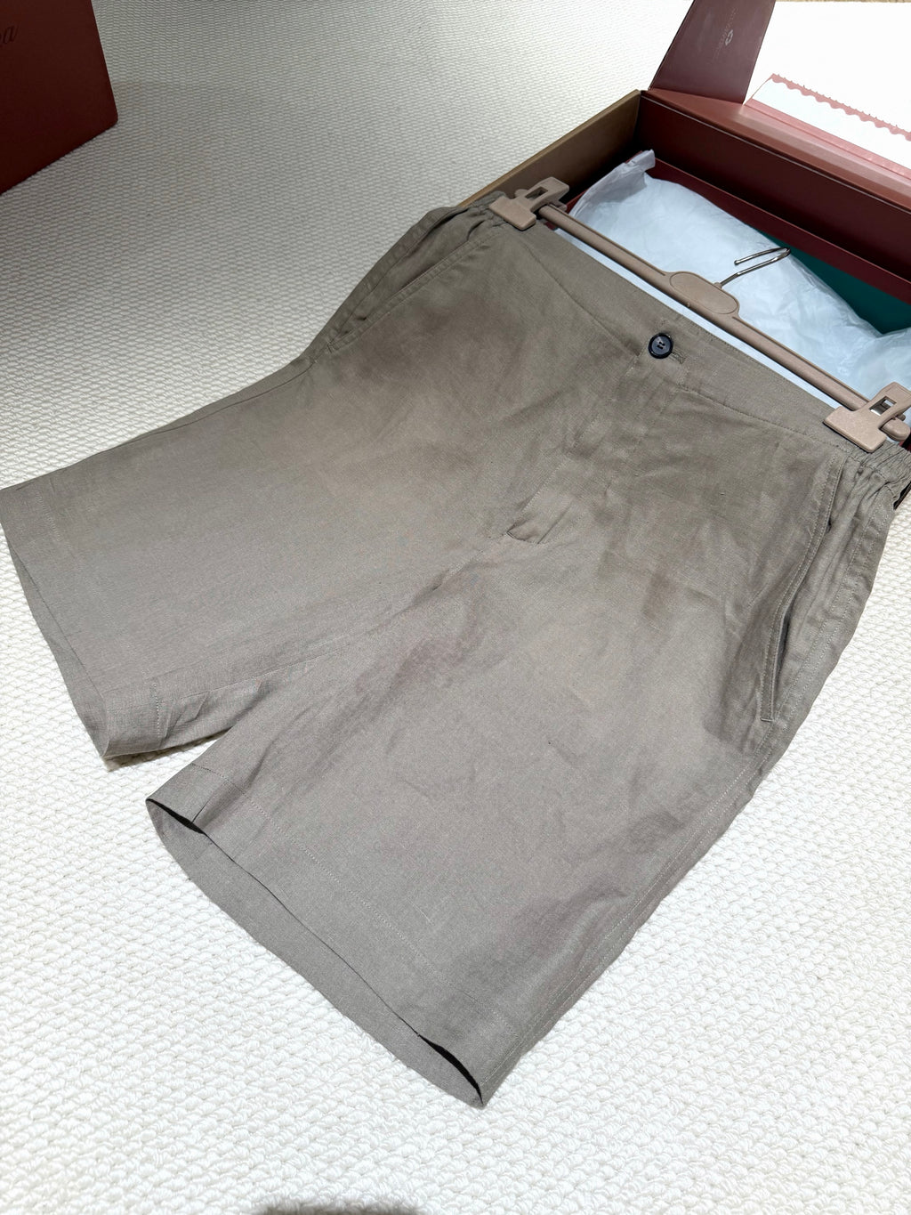 Premium European Linen Resort Set – Olive Taupe