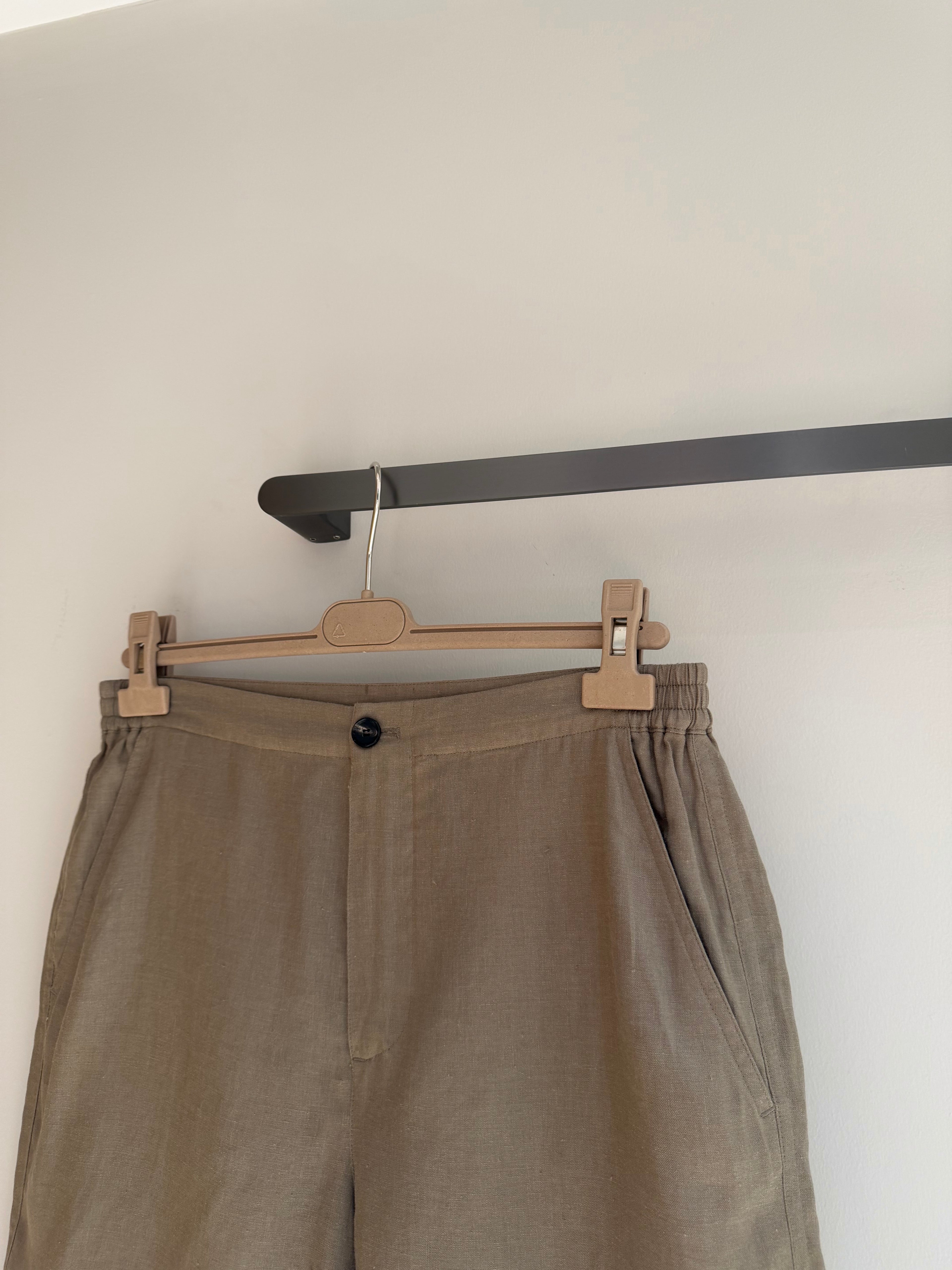 Premium European Linen Resort Set – Olive Taupe