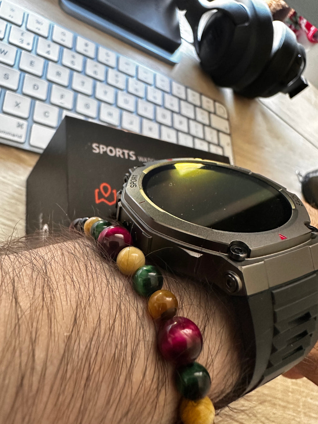 Military Style GPS Smart Watch – AMOLED Display & 170+ Sports Modes