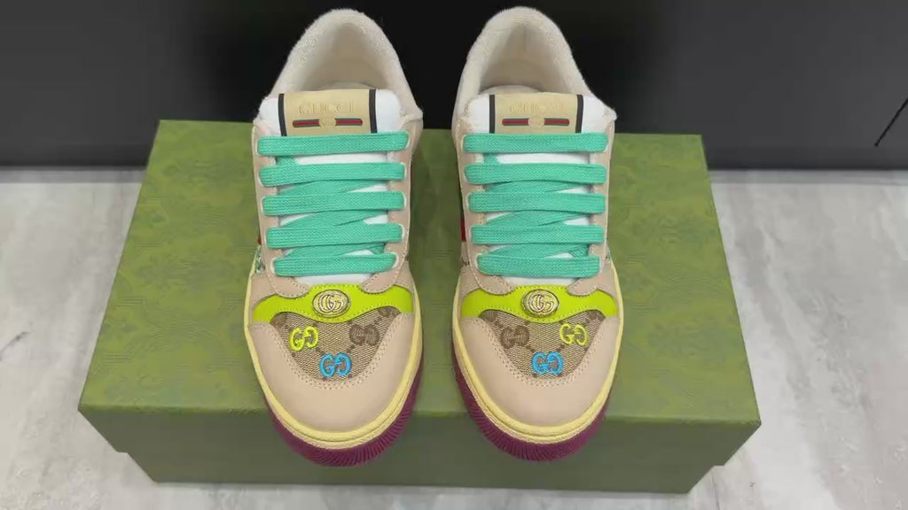 Signature Riviera Sneakers – Beige Multicolor