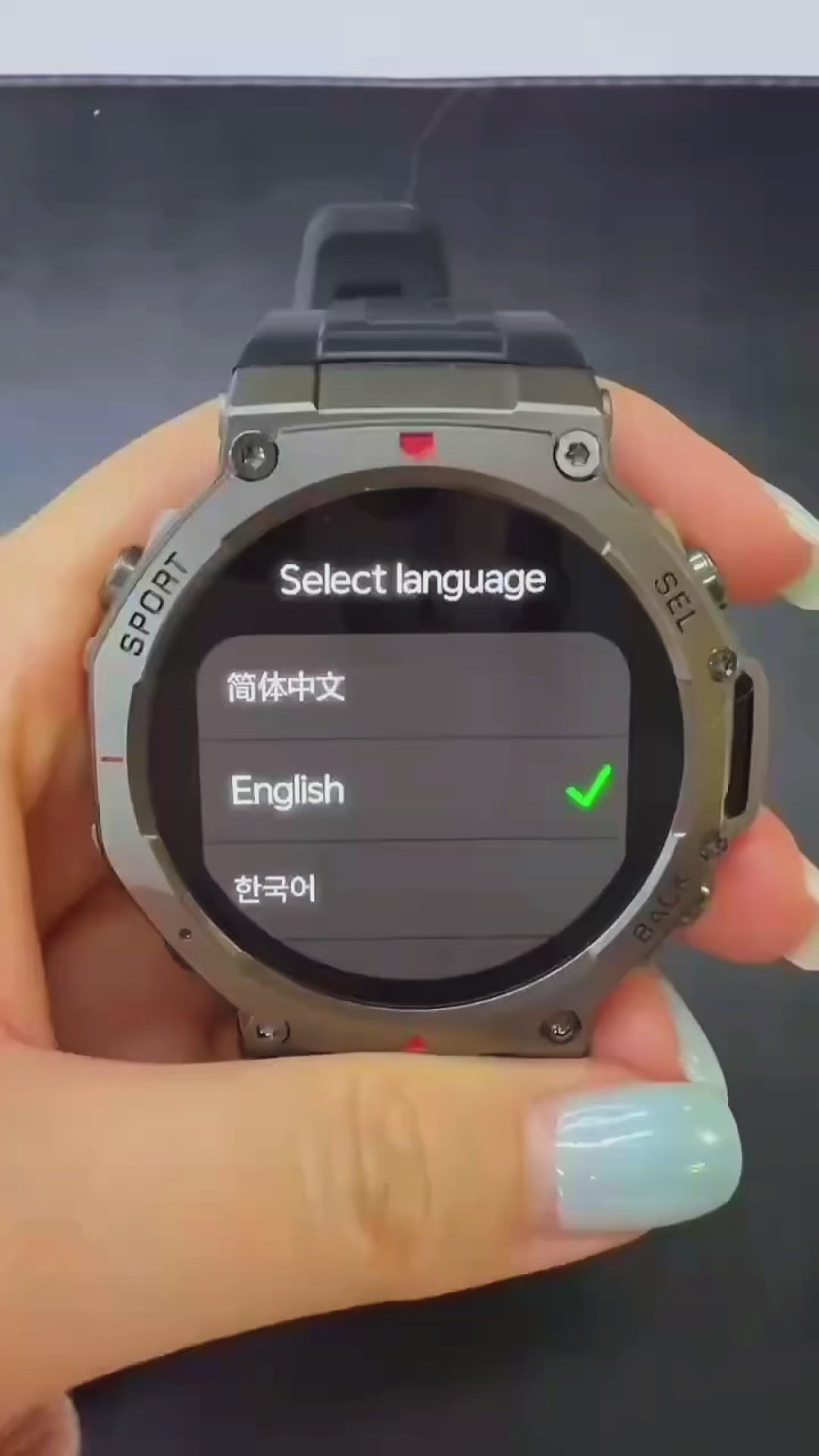 Military Style GPS Smart Watch – AMOLED Display & 170+ Sports Modes